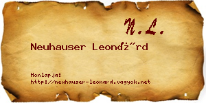 Neuhauser Leonárd névjegykártya